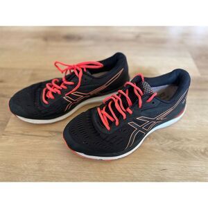 ASICS GEL-Cumulus 20 Black/Flash Coral Sneakers Women‎ Size 11 1012A008